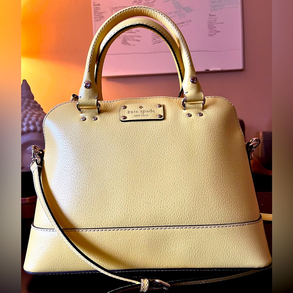 Kate spade yellow purse with matching wallet